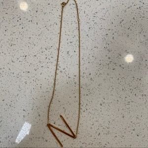14K gold Savvy Cie “N” necklace